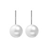 Silver needle, earrings from pearl, silver 925 sample