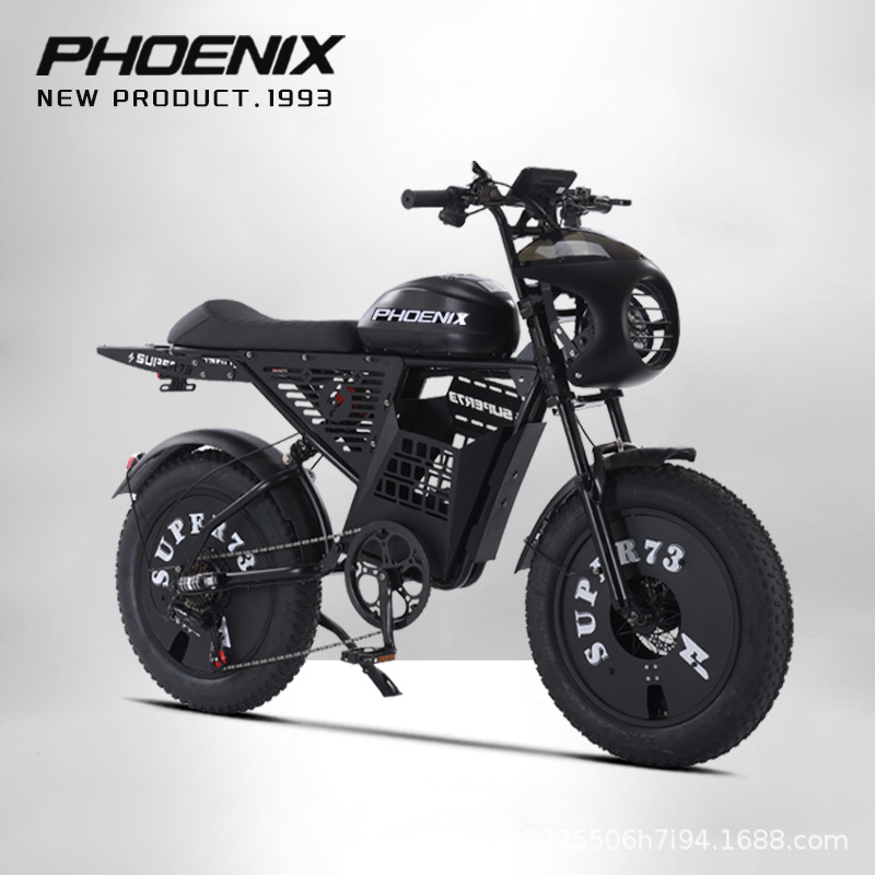 凤凰Super73同款RX黑武士电动自行车越野复古变速助力成人电瓶车