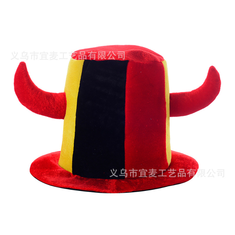 Transfronterizos Alemania España Brasil Fans Party Hat 2022 Qatar World Cup Fans Fútbol Hat de peluche image 3