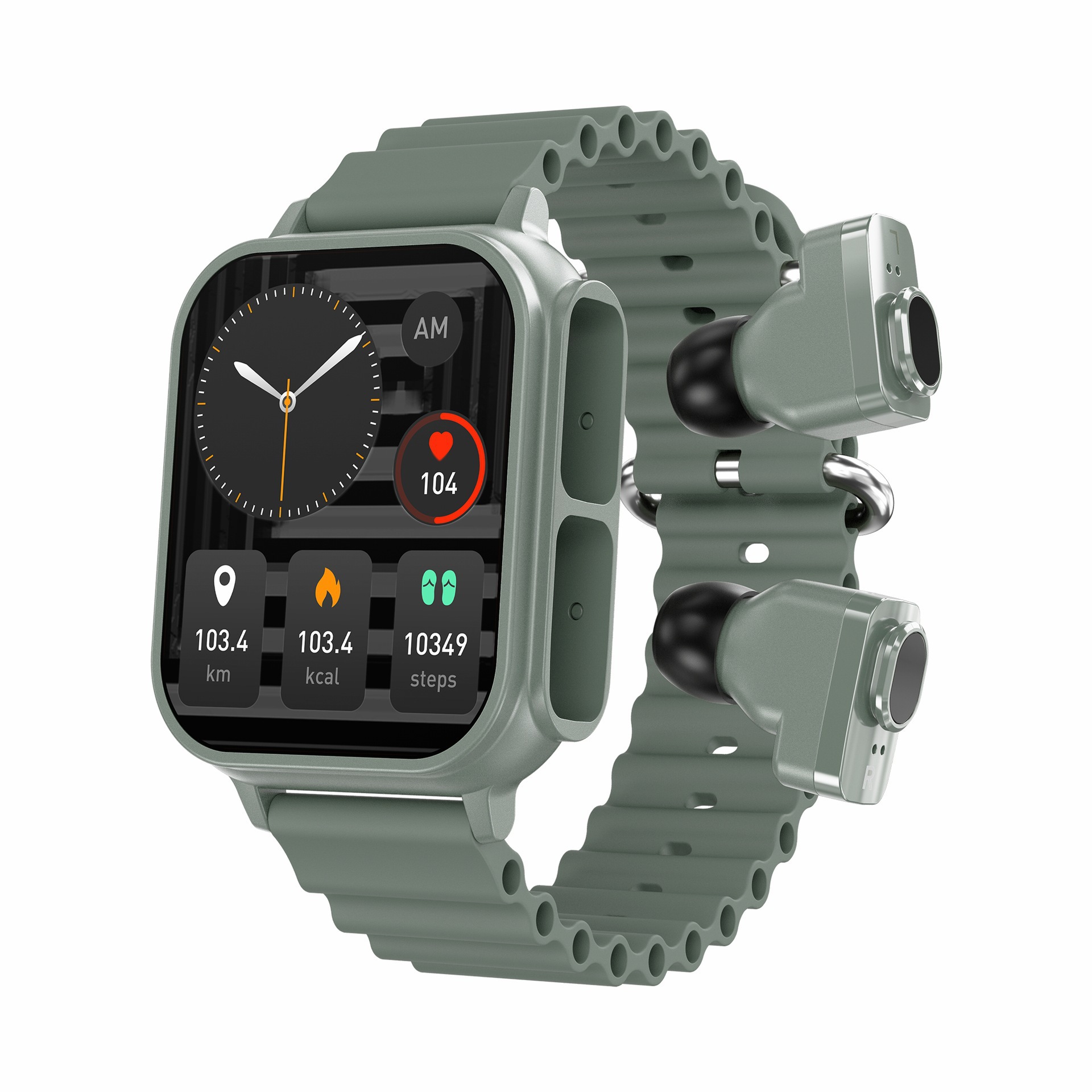 新款N22智能手錶TWS耳機二合一藍牙通話NFC支付寶1.96屏心率血氧