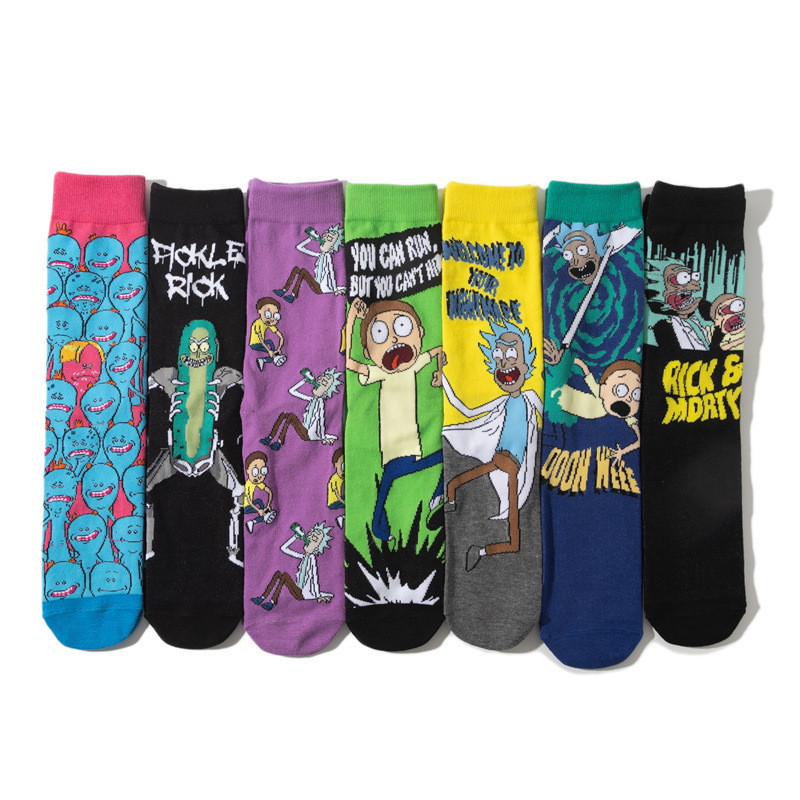 Cotton Animation Theme Socks Cartoon Socks Animation Trendy Cartoon Socks Cross-border Long-tube Personalized Socks