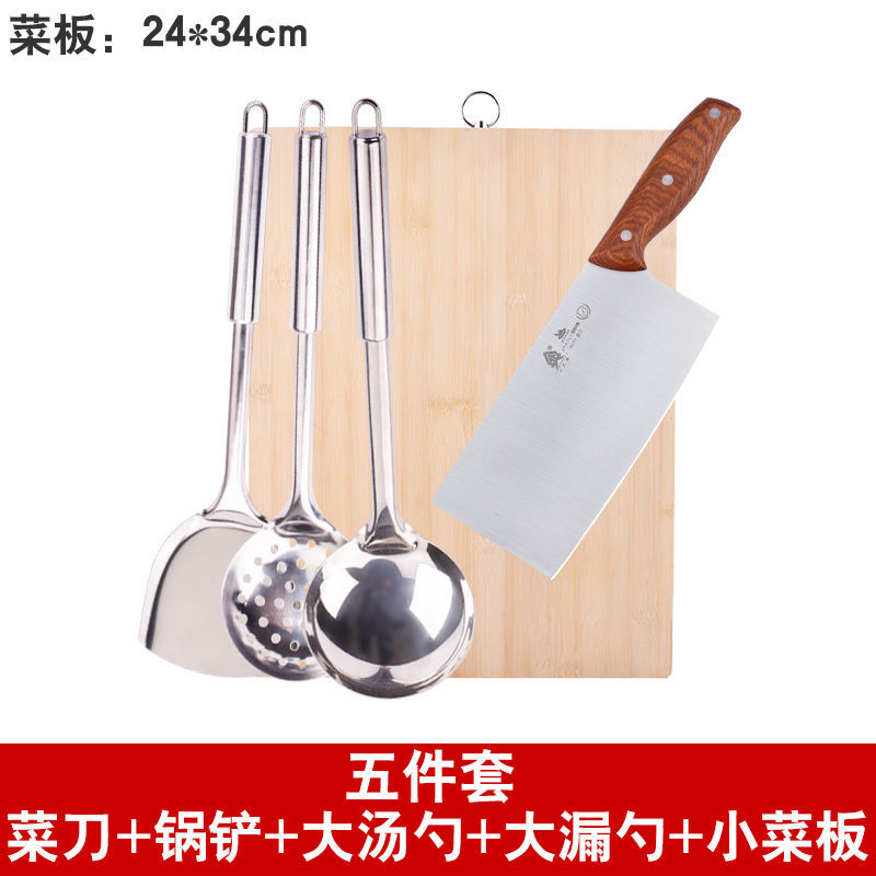 단단한 나무 손잡이 부엌 칼 숟가락 5 개 세트