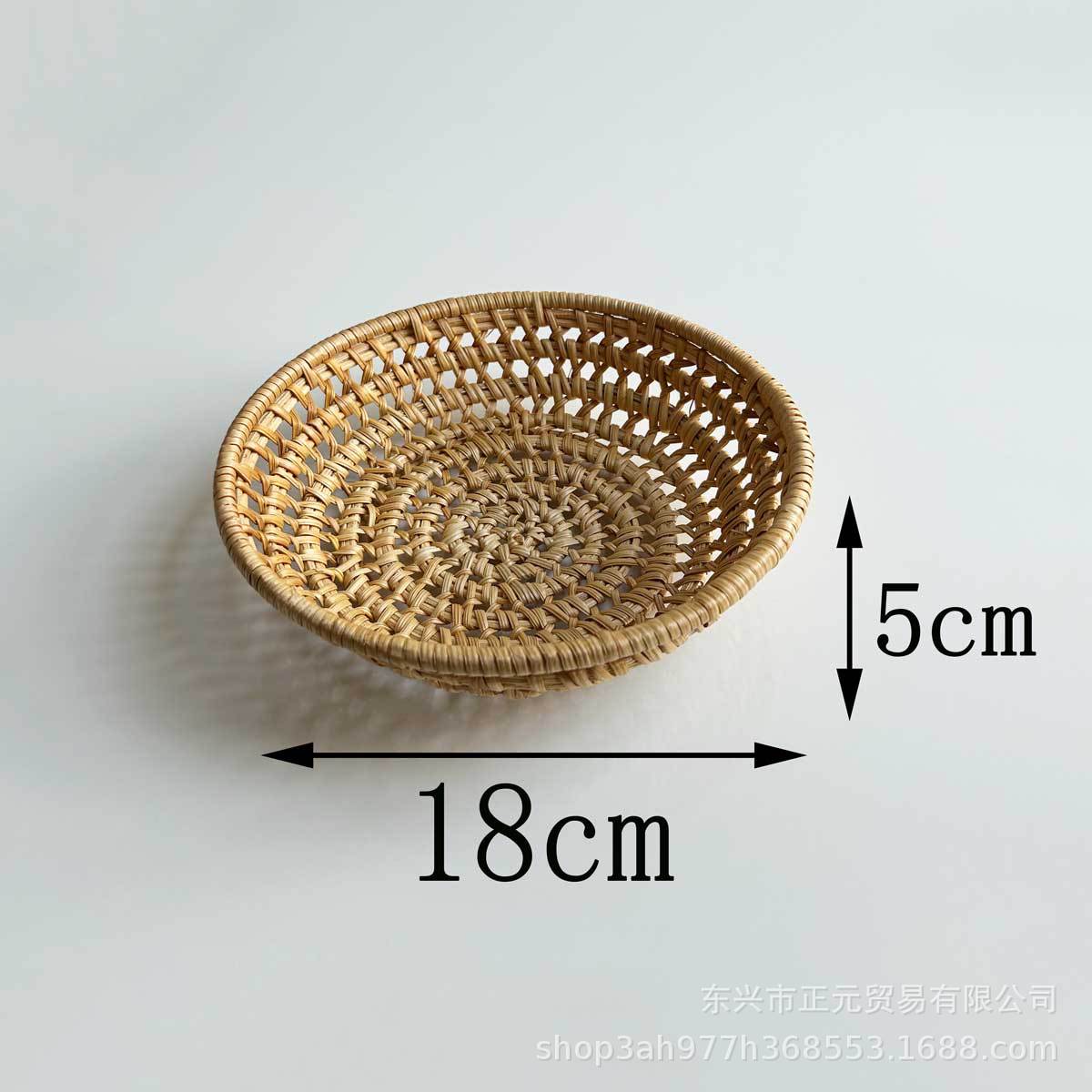 Vietnam al por mayor otoño ratán tejido cestas de almacenamiento de té cestas fugas de fruta cestas huecas casa tejidas pequeñas bandejas