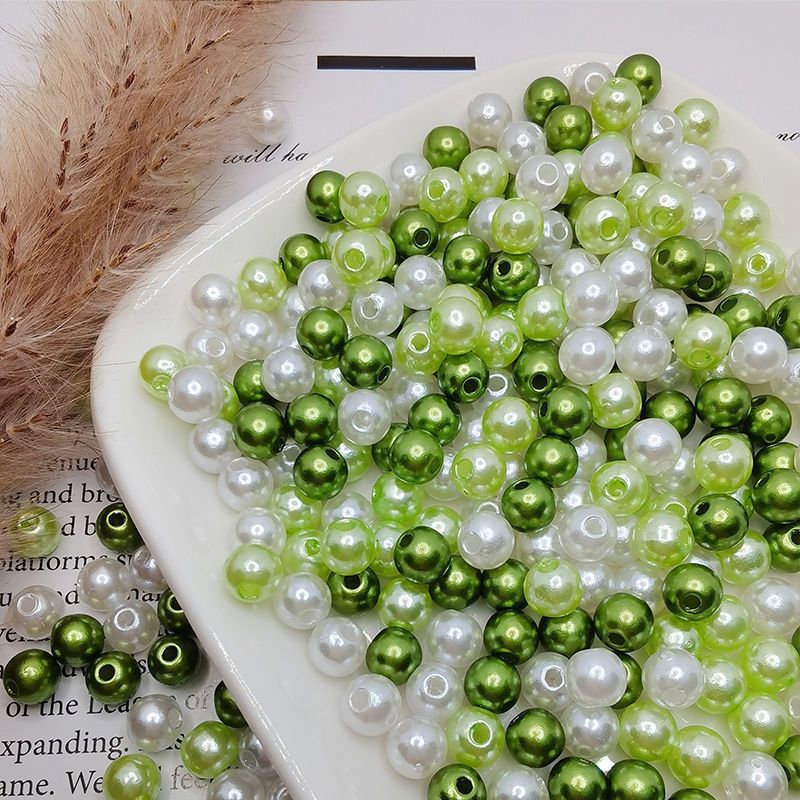 Perlas de color resaltadas perforadas perlas de plástico ABS DIY material de bolsas hechas a mano accesorios accesorios al por mayor