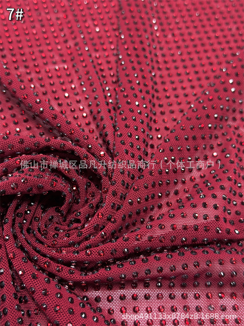 Europa y América de alta moda vestido de noche de banquete delgado vestido de tela elástica poliamonio taladro de vidrio caliente