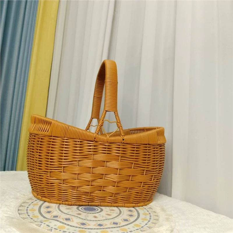 Handheld bar, woven travel basket handmade