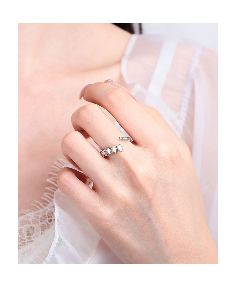 Plating Design Wholesale IG Style Simple Style Star Copper Plating Open Rings