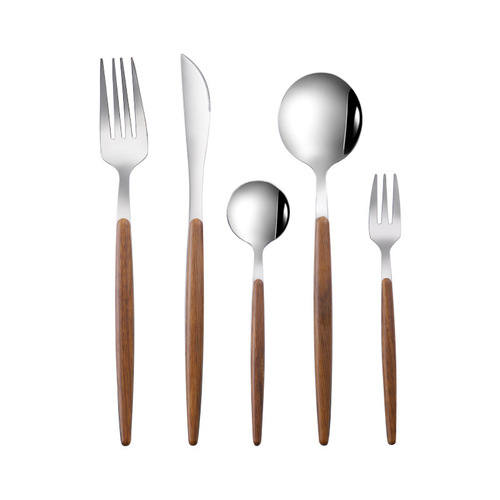 Stainless steel Portuguese handle Western tableware long-handled soup spoon pasta fork dessert spoon tea fork steak knife, fork and spoon set