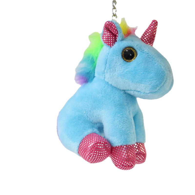 Rainbow trend bag, plush backpack, toy, keychain, unicorn