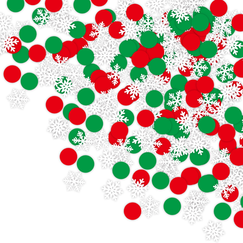 Confeti de Copos de Nieve Navideños 2024, Decoración de Mesa para Fiestas Navideñas, Lentejuelas, Suministros al por Mayor