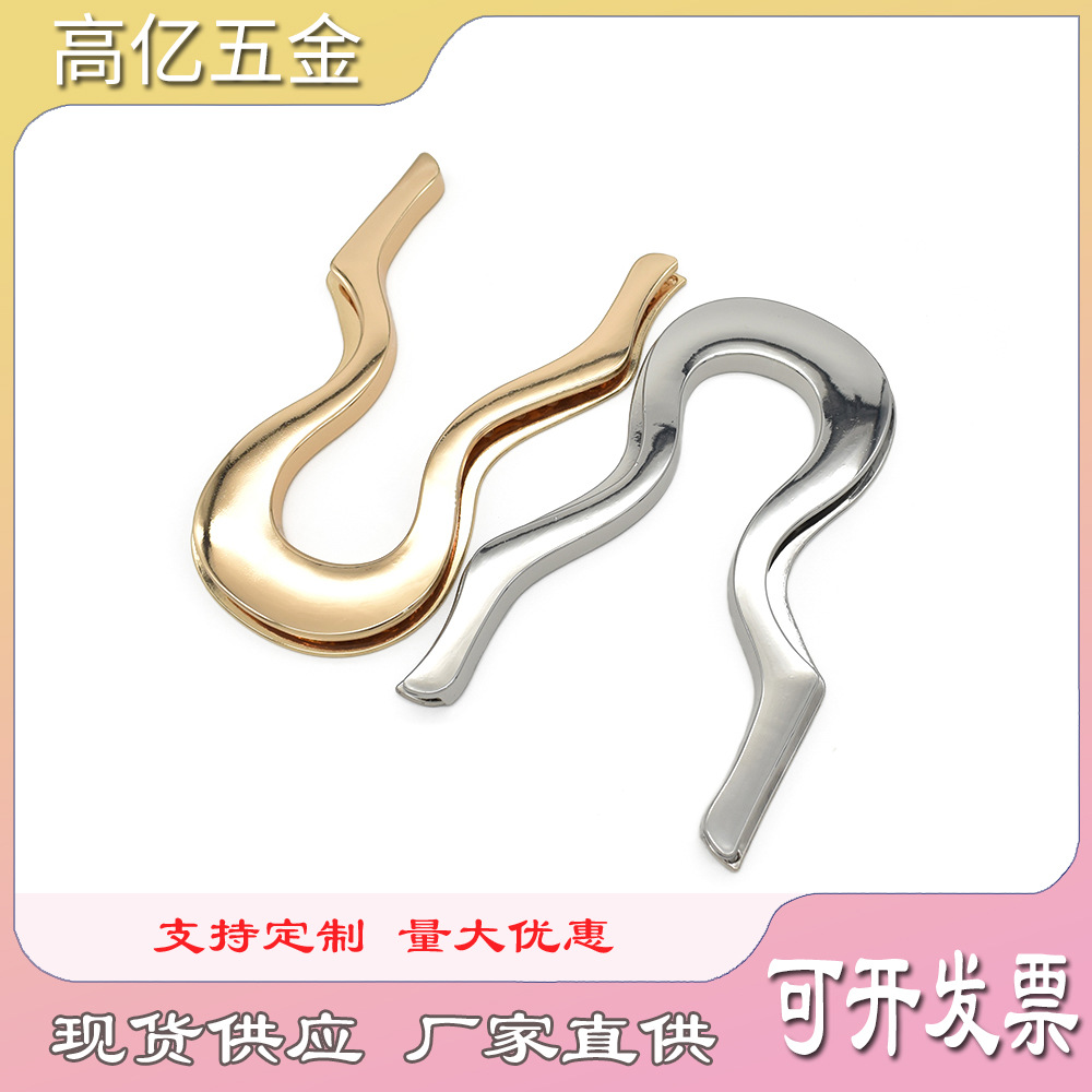 锌合金属胸前连接扣钻饰时尚泳衣外套v字扣子服装服饰辅料配件