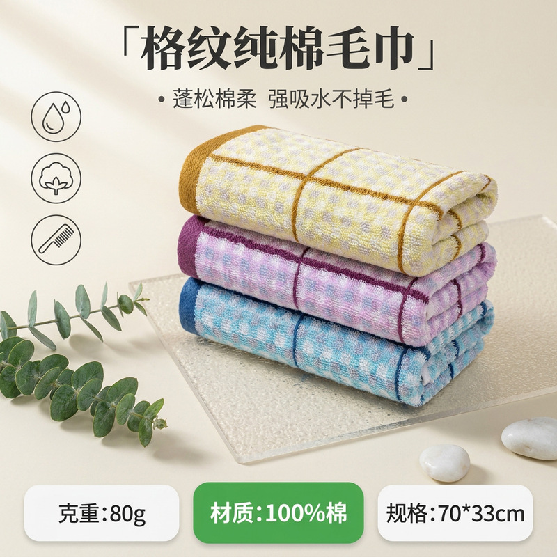 Gold Brand Pure Cotton Towel, Class A, Absorbent, Non-Shedding, Soft, for Home Use, Wholesale for Supermarkets and Convenience Stores, Cross-Border Gold Brand Pure Cotton Towel, Class A, Absorbent, Non-Shedding, Soft, for Home Use, Wholesale for Supermarkets and Convenience Stores, Cross-Border