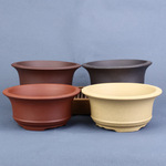 跨境紫砂花盆陶瓷多肉盆景盆办公室桌面菖蒲圆形盆栽花瓶厂家批发