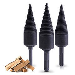 Firewood-splitting drill bit, wood-splitting wizard tool, household electric drill & hammer water drill for splitting firewood, split cone drill bit