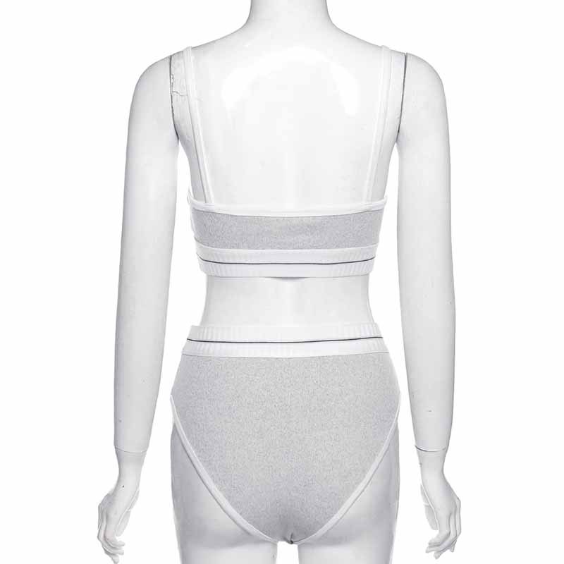 2020 Cross-Border European And American Style Autumn Winter New Women's Clothing Color-Block Crop Top Fashion Camisole_ecoleips.com