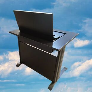 Mingxin Multimedia Flip Computer Table Conference Table Hidden Training Table Embedded Double Desk Steel