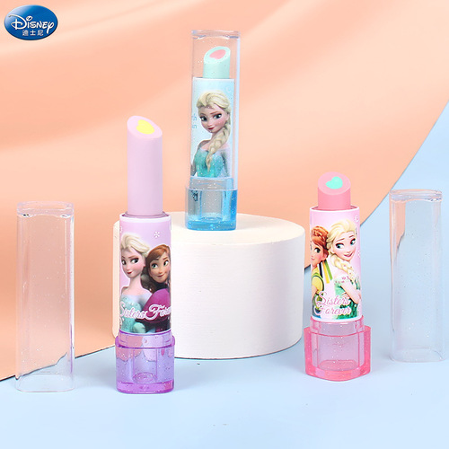Disney Frozen Princess Lipstick Eraser Cute Cartoon Lipstick Style Girls Elementary School Eraser