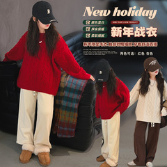 Women's Round Neck Crochet Cardigan Sweater 2023 New Lazy Style Thick Inner Layer Casual Knit Top