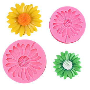 Wholesale Mother's Day daisy flower-shaped fondant clay epoxy chocolate silicone mold cherry blossom baking cake