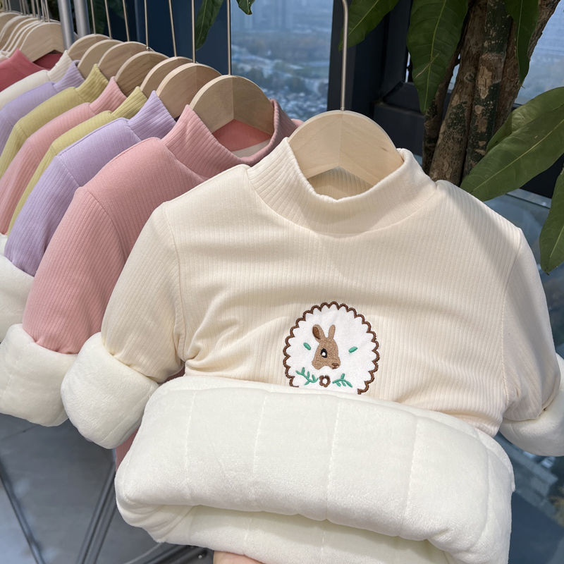 오프화이트 + 인기 자수 사슴 두꺼운 코튼 코트