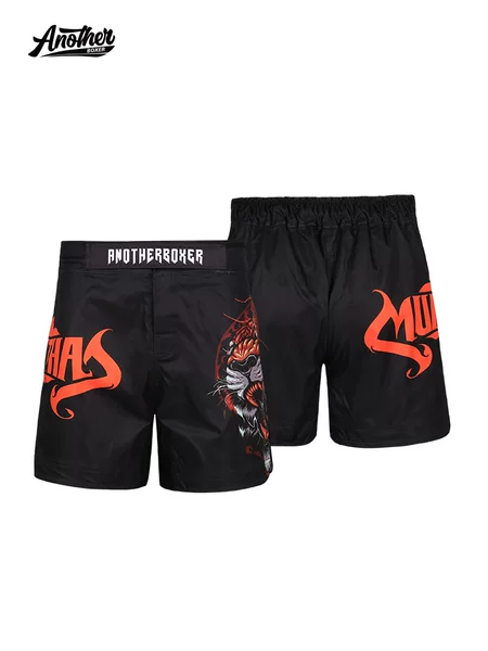 Anotherboxer's New Orange Tiger Mma Shorts Are the Same Style for Men and Women, Elastic Sports Shorts for Sanda Fighting