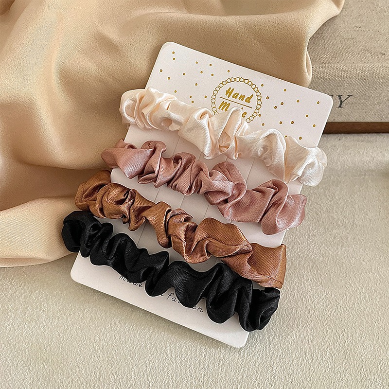 Alta sensibilidad al temperamento satén anillo de cabello de intestino para mujeres 2025 nuevo cabello de cola de caballo de correa de correa de cabeza coreana tocado de cabello