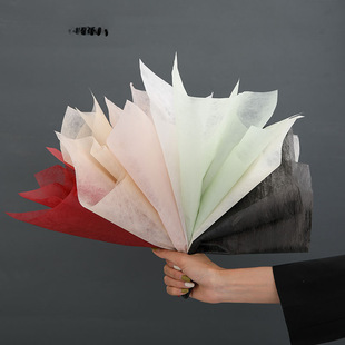 Cross-Border Goddess Day Milk Cotton Lined Paper Bouquet Wrapping Paper Flower Extraction Tissue Paper White Floral Art Hot Sale Wholesale