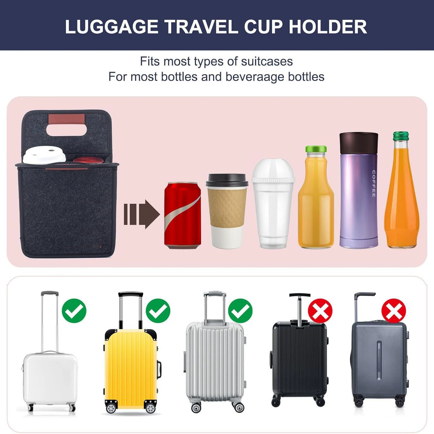 Handheld foldable suspenders for traveling, multi-use coffee thermos