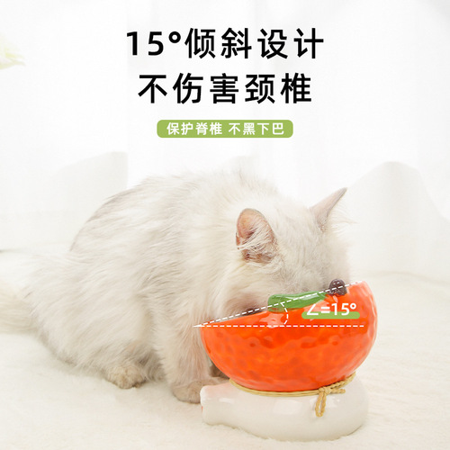 Fruit bowl for cats, direct sale from the manufacturer, cute ceramic cat basin, pet supplies, pet bowl, cat food bowl, dog bowl, cat bowl