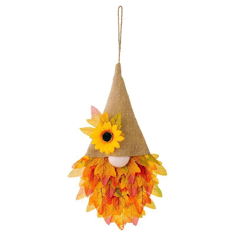 越境感謝祭の装飾用品の豊作シーズンのひまわりの扉は秋の紅葉の花輪を掛けます。|undefined