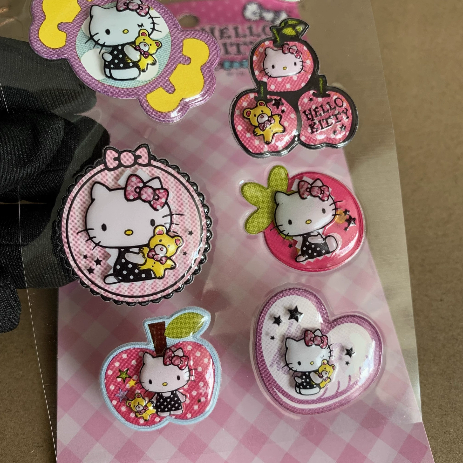 Hello Kitty, объемные губчатые детские наклейки, стикеры для телефона
