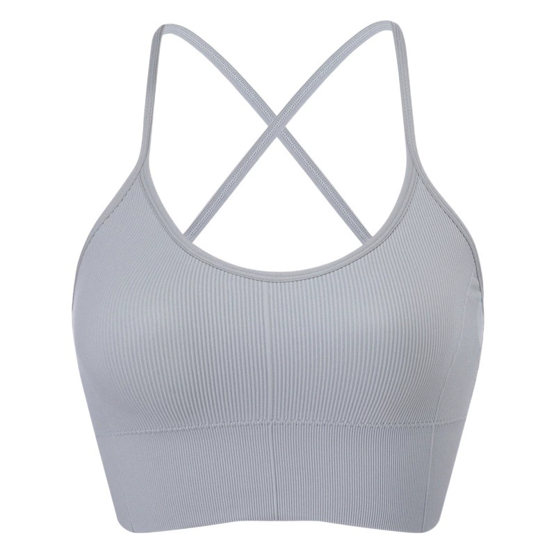 Спортивный бюстгальтер с тонким ремешком на спине, Быстросохнущий ударопрочный, с большой спиной, нижнее белье для йоги, съемный бюстгальтер для груди и фитнеса