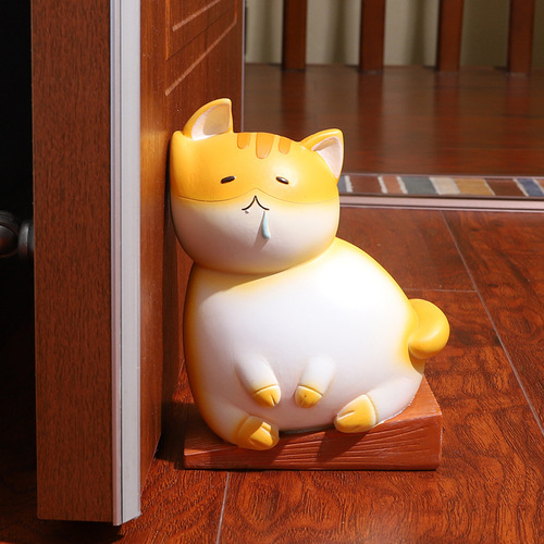 If ins style cartoon cute cat resin doorstop kitten door stopper creative home desktop bookends wholesale