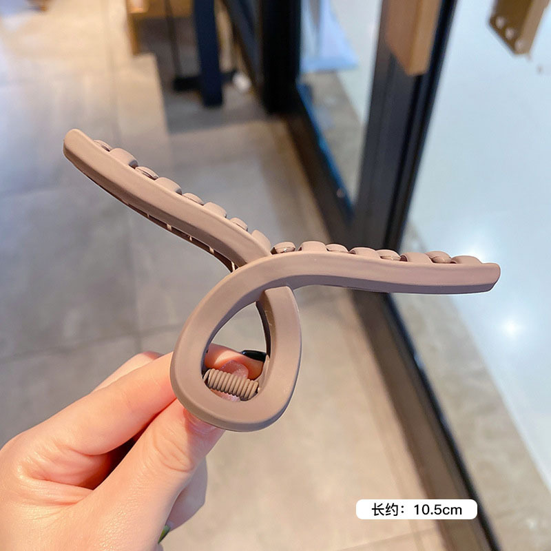 Tocado con clip cuadrado de Maillard, elegante coreano francés, retro, clip de tiburón, red, temperamento rojo, pinza para el cabello, accesorios para el cabello