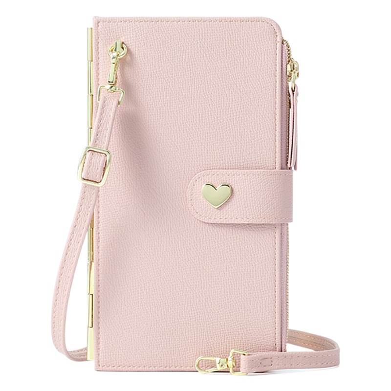 Haitao pantalla táctil bolso del teléfono móvil de las mujeres multi-tarjeta monedero multi-funcional de gran capacidad crossbody cremallera titular de la tarjeta