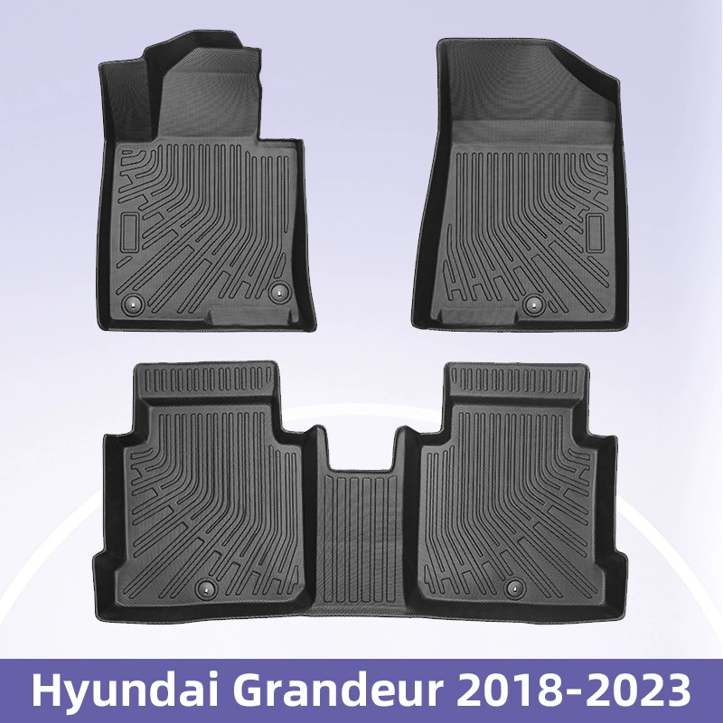 Подходит для корейских моделей Hyundai Grandeur 2018-2023 годов, 3D всепогодные коврики из TPE, грязезащитные коврики.