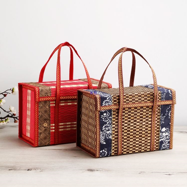 竹篮粽子竹筐竹篓螃蟹篮端午中秋包装盒竹编鸡蛋篮子月饼香陈之堔