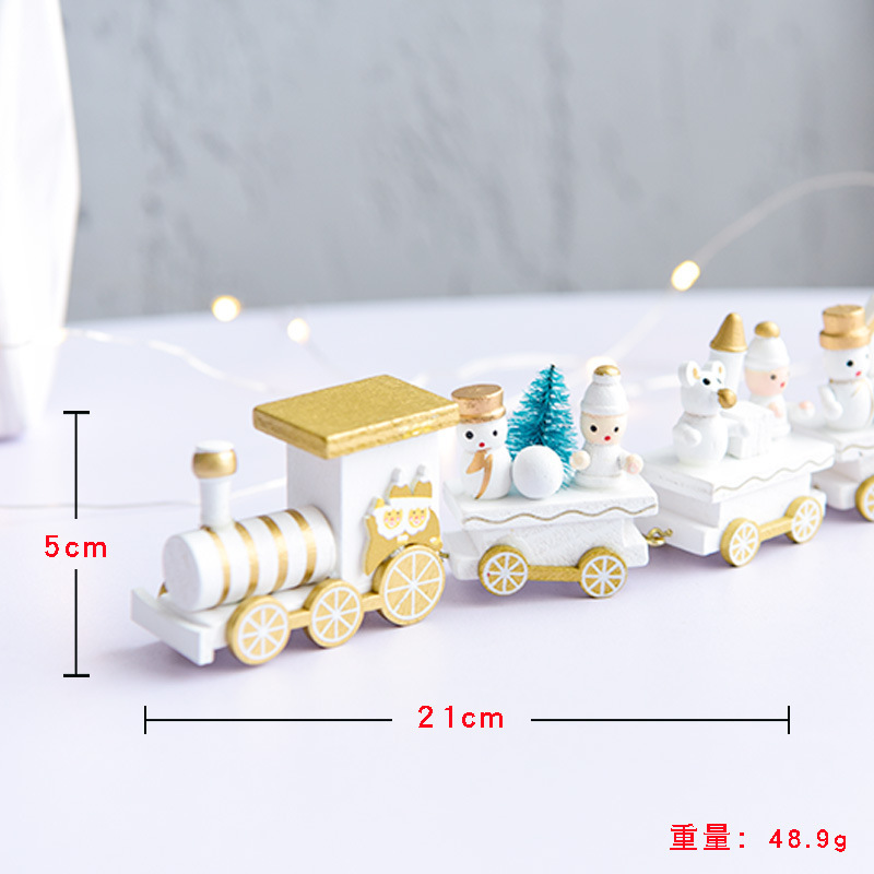 Hong Kong Heng regalo de Navidad de madera pintado tren decoración joyería creativa decoración vacaciones diseño