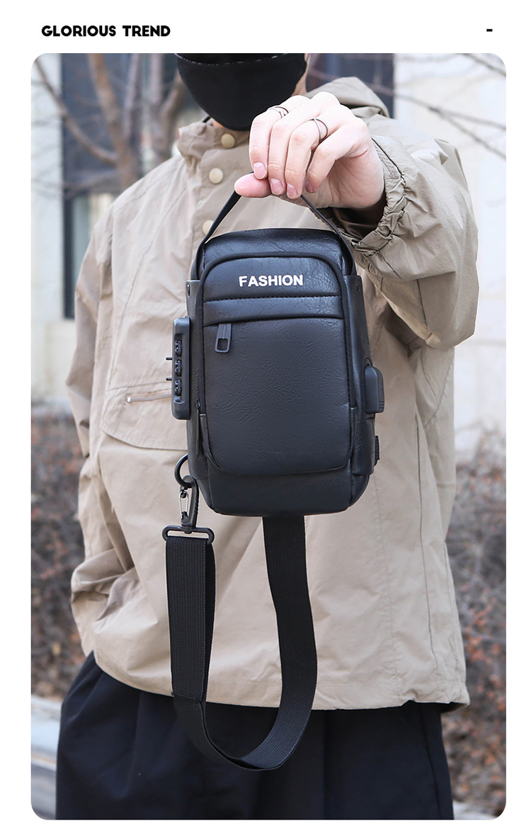 Men's chest bag, crossbody bag, anti-theft waist bag, outdoor sports bag, men's bag, crossbody bag, high-end cycling storage bag undefined