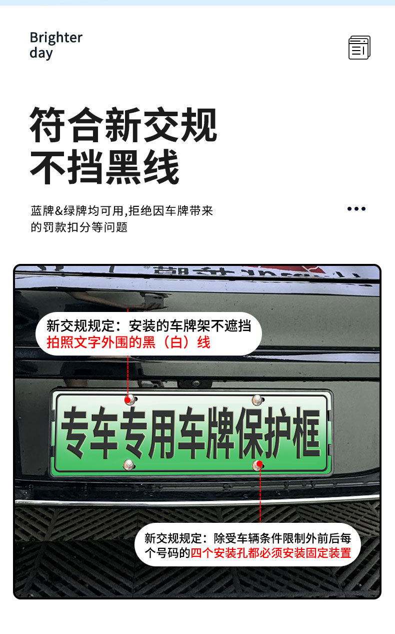 License Plate Frame for Zhijie R7 2024-25 New Energy Vehicles