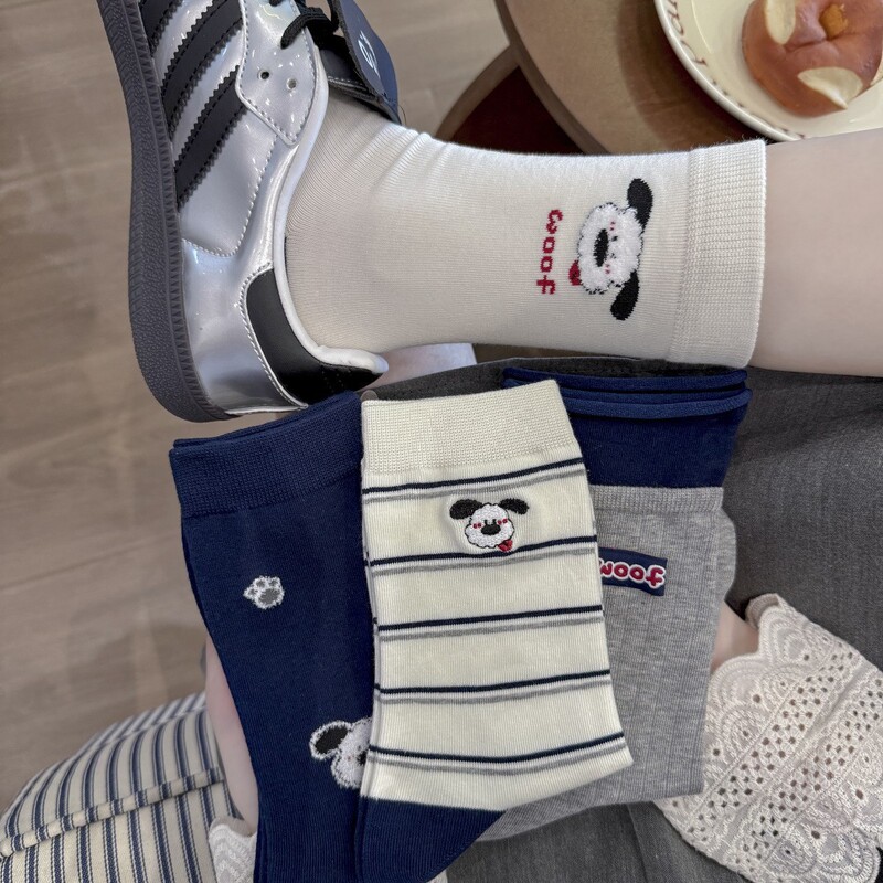 Cute Cartoon Socks for Women, Mid-Calf Socks for Spring and Autumn, Wide Sports Ins Trendy Cotton Socks, Striped Student Knee-High Socks for Girls Cute Cartoon Socks for Women, Mid-Calf Socks for Spring and Autumn, Wide Sports Ins Trendy Cotton Socks, Striped Student Knee-High Socks for Girls