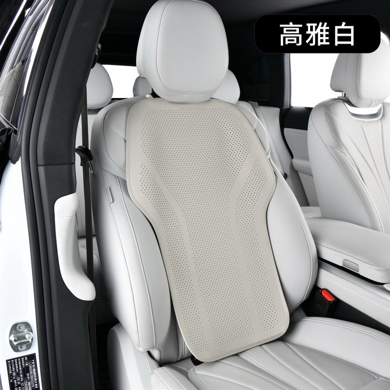 Integrated backrest-perforated leather white