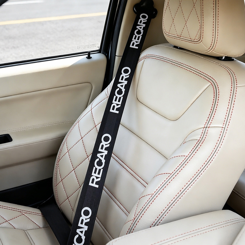 JDM universal car seatbelt with logo, high-quality nylon seatbelt suitable for most cars, supports drop shipping