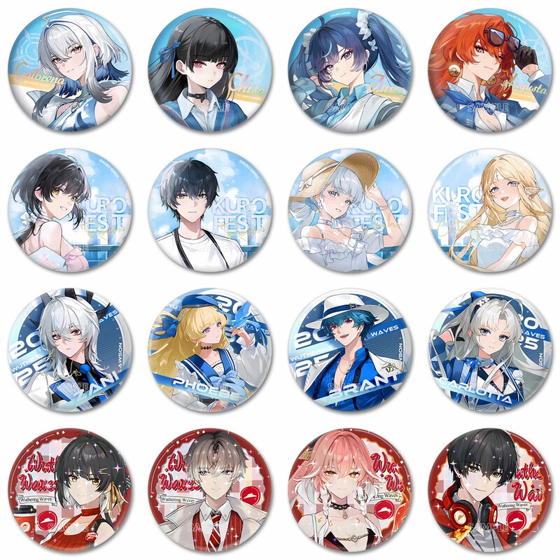 Wuthering Waves badge, Jiyan Changli Yinlin badge, popular mobile game, 2D brooch, tin badge pendant Wuthering Waves badge, Jiyan Changli Yinlin badge, popular mobile game, 2D brooch, tin badge pendant