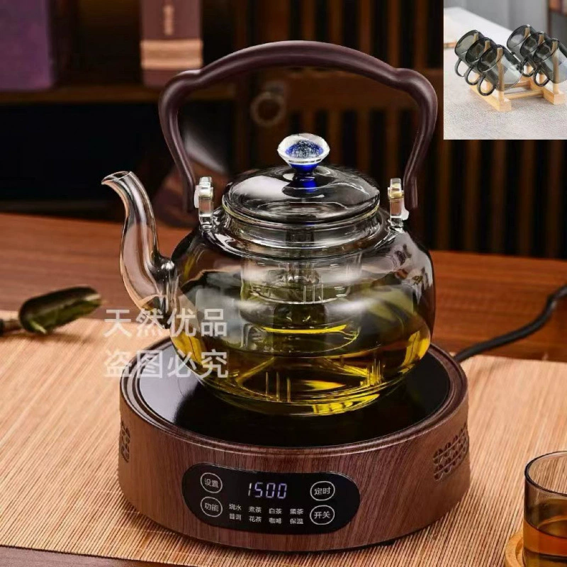 Michu 1500W электрическая керамическая плита с вентилятором, чайник-тип, бытовой оздоровительный чайник для на пару и подъёма, декоративный набор кастрюль
