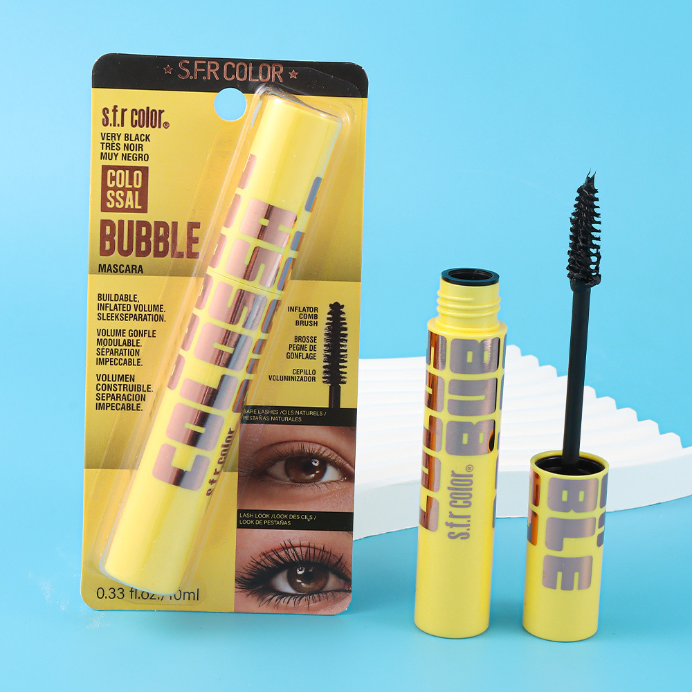 s.f.r color fabricantes al por mayor estereoscópicos ojos grandes impermeables fácilmente desmaquillable rollo curva larga extensión máscara densa
