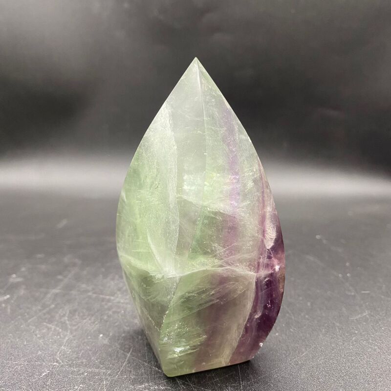 天然水晶摆件萤石火炬摆件小摆件桌面摆件手工雕刻件装饰摆件 图 1
