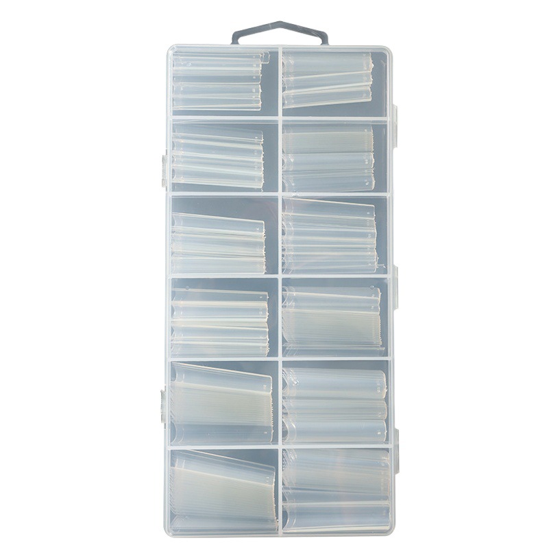 Esmalte de uñas salón de uñas especial ligero esmerilado transparente falso extensión de uñas corto medio de longitud completa medio pegatinas parche de uñas