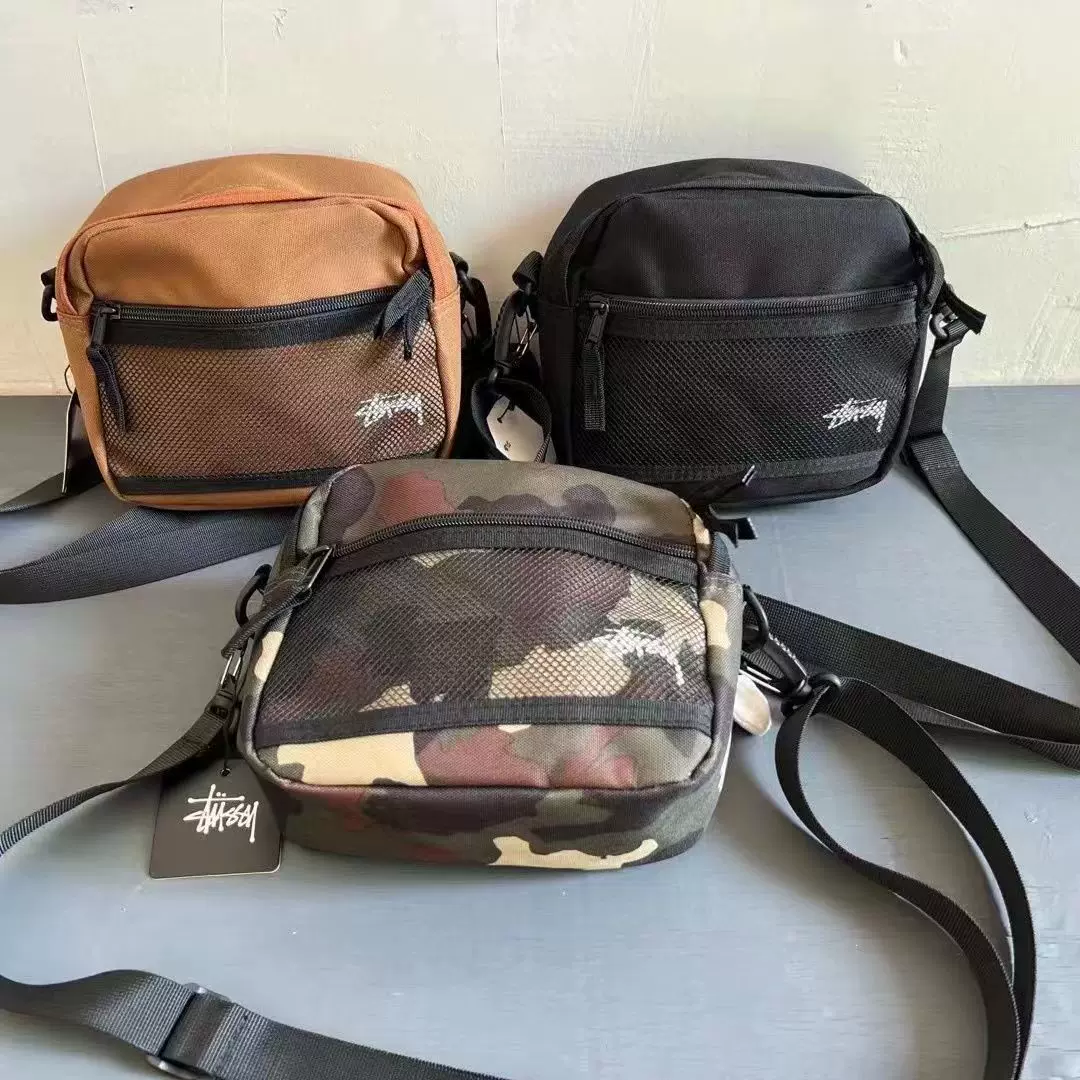 潮牌斜挎包多功能休闲胸包街头潮流男士单肩包男女蹦迪包手机包潮