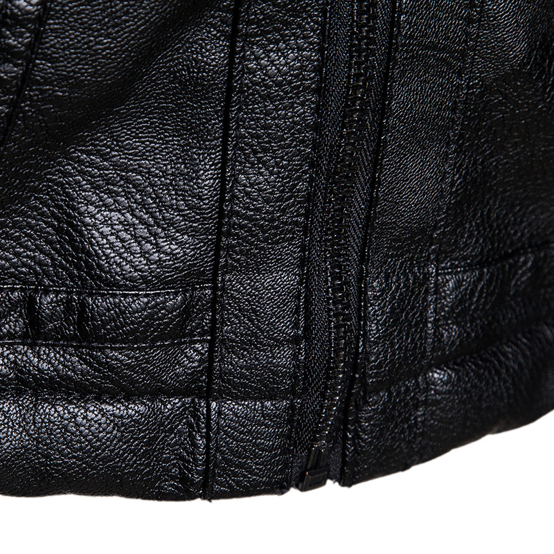 2024 Nuovo Top con Velluto Spesso Autunno/Inverno Giacca da Uomo in Pelle PU Leggera Casual da Lavoro Colletto Quadrato Moda Cento_voghion.com